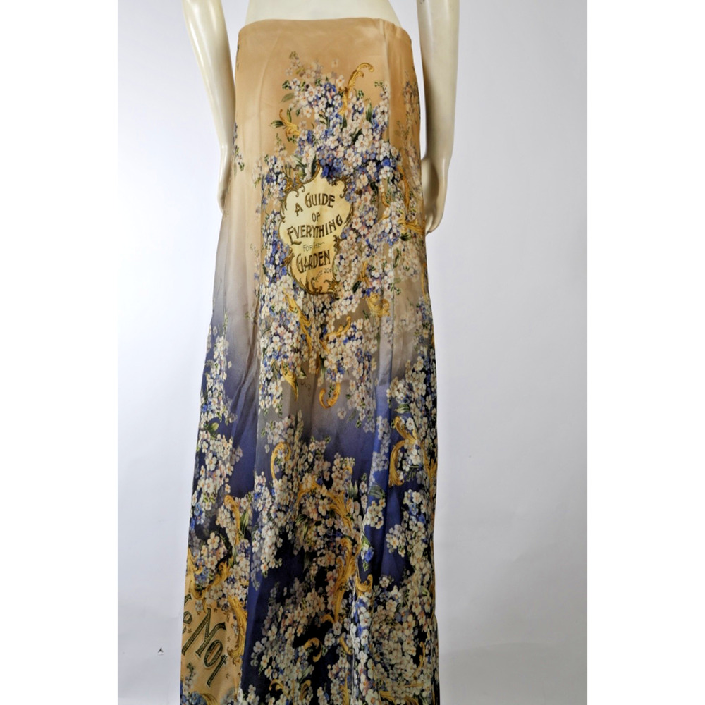 Zimmermann Tama Bias Forget Me Not Flare Skirt Silk Satin Organza Floral Maxi 1 - Picture 13 of 16